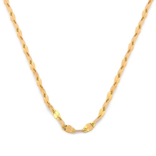 Cadena plaquita en oro sólido 10k 45 cm