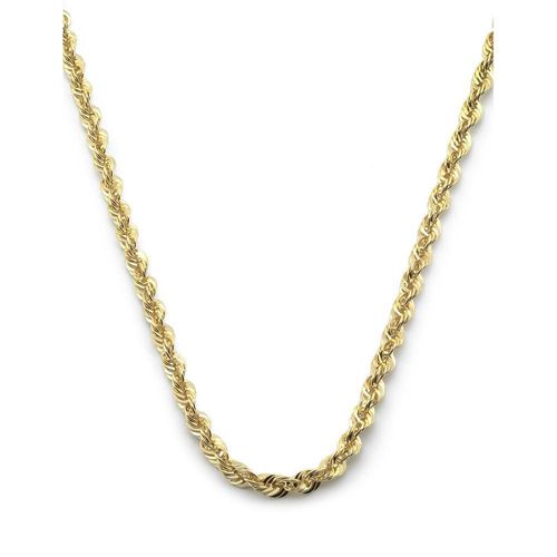 Cadena torzal 2.5 mm oro sólido 10k 50 cm