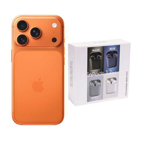 iPhone 17 Pro Max 256GB Naranja E-SIM Nuevo más Audífonos Genéricos