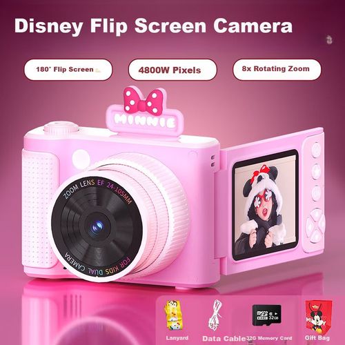 Cámara Digital Disney S6 Zoom Digital 8x 48MP pantalla plegable