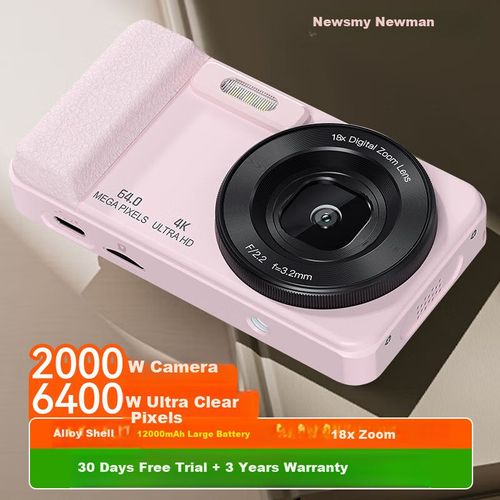 Cámara Digital Newsmy N3 64MP 4K Rosa