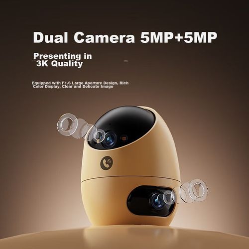 Cámara de Seguridad Jingxiaodou Doble 10MP Visión Nocturna Audio Dos Vías