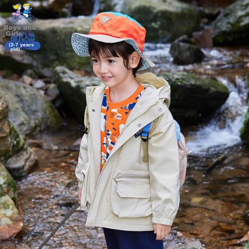 Chamarra HEYLADS Caqui con capucha para niño