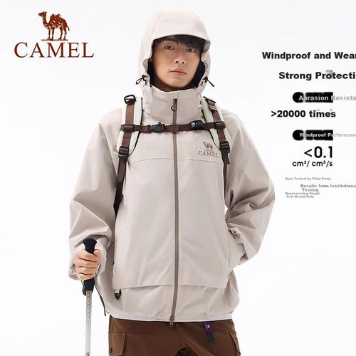 Chamarra CAMEL Gris impermeable transpirable para mujer