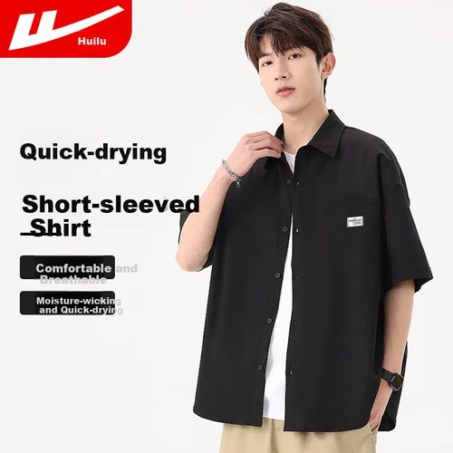 Camisa Warrior Negra Manga Corta Para Hombre