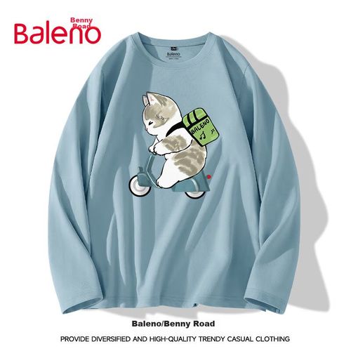 Playera Manga Larga Baleno Azul Unisex