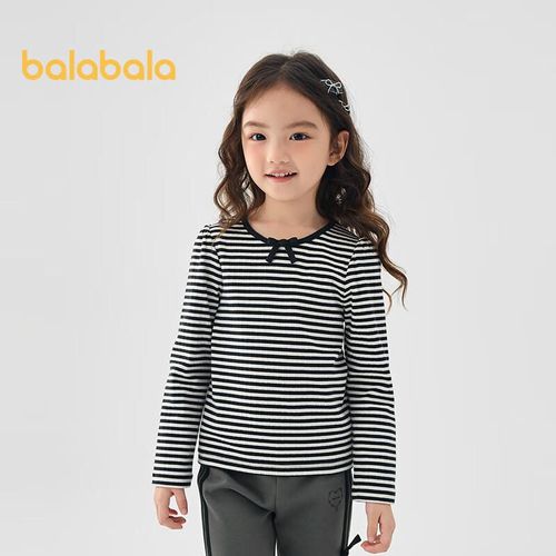 Playera Balabala Manga Larga Negra Para Niña
