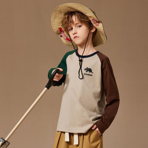 Playera Manga Larga Ask Caqui Para Niño