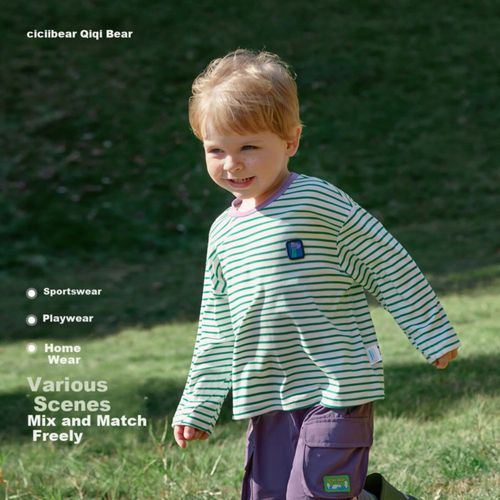 Playera Ciciibear Rayas Manga Larga Unisex