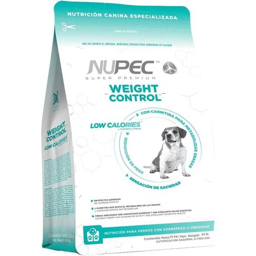 Nupec weight control 15kg sellado