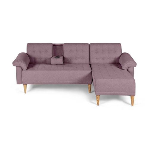 Sala Modular Reversible Brunello Color Rosa Con Memory Foam Respaldo Reclinable 3 Posiciones