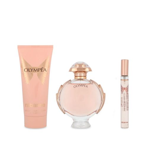 SET OLYMPEA 3PZS 80ML EDP SPRAY BODY LOTION 100ML 10ML EDP SPRAY