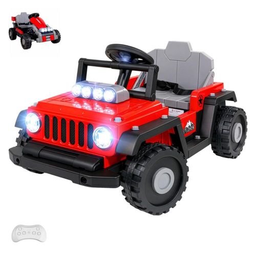 Carro Electrico Montable Infantil Little Monkey Armable con Control Remoto 12v Diseno Moderno Seguro Ideal para Ninos Diversion y Paseos Resistente