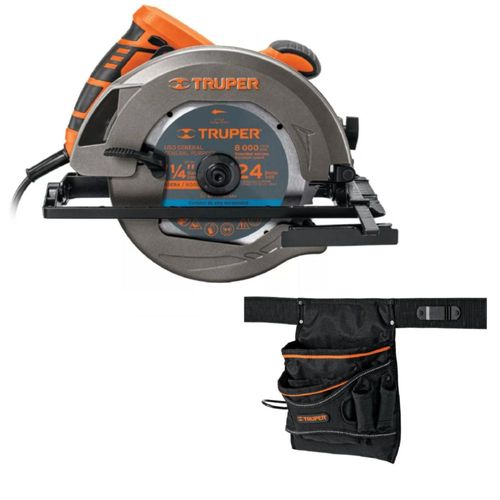 Sierra Circular 7-1/4'' 1750w Truper + Porta Herramientas