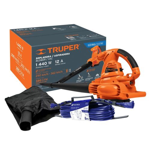 Kit Sopladora Aspiradora 1440w con Bolsa + Extensión 8m