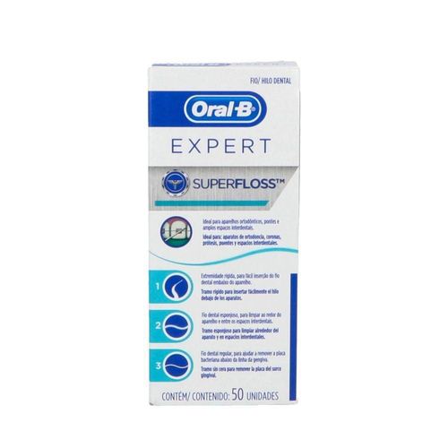 Hilo dental oral-b super floss 50 piezas