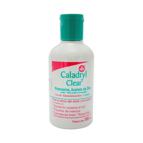 Loción cutánea caladryl clear 180 ml