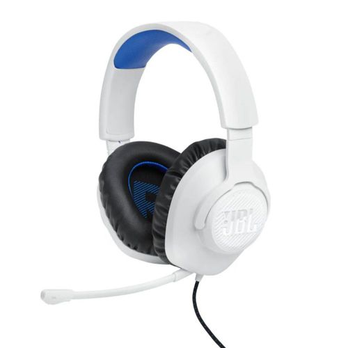 Auriculares Gamer JBL Quantum 100P con Micrófono Desmontable para PS5, PS4, PC, Xbox y Switch – Blanco (Caja con detalles)