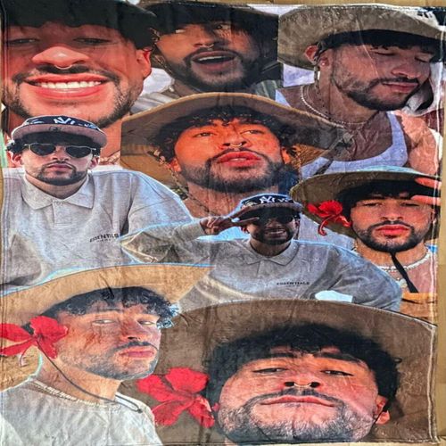 Exclusiva! Cobija Frazada Ultra Suave Bad Bunny