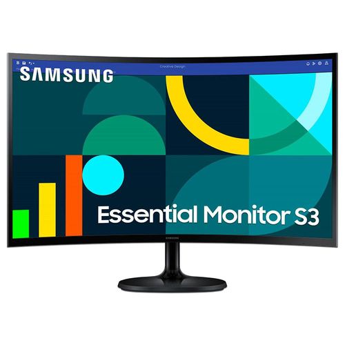 Monitor Curvo Samsung LS27D360GALXZX de 27", Resolución de 1920 x 1080 (Full HD), Eye Saver, 100 Hz, 4ms, Color Negro.