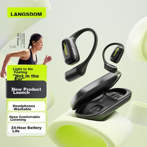 Audífonos Lanshidun AirFit Bluetooth conducción ósea negro estrellado resistente al agua