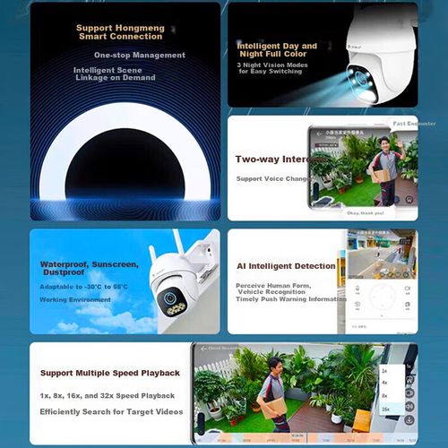 Cámara de seguridad 4G Huawei Xiaotun 4 MP Visión Nocturna Resistente Agua