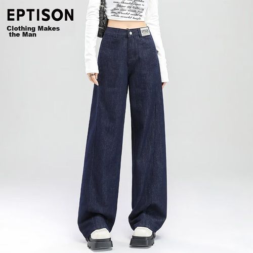 Jeans EPTISON pierna ancha lyocell azul