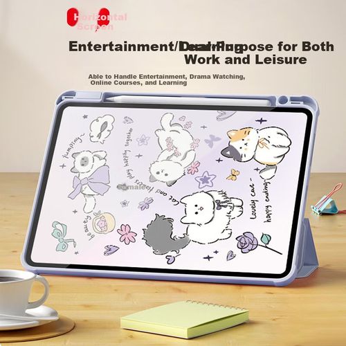 Funda Asiwa iPad Air 7/6/5/4 y iPad Pro 11" Soporte 360° con Compartimento para Apple Pencil