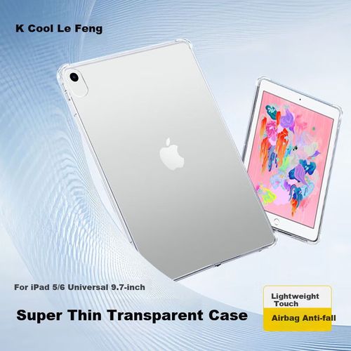 Funda Silicona KOOLIFE Versión Mejorada Transparente para iPad 9.7"