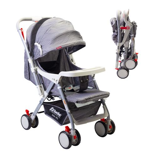 Carriola Reversible Para Bebé D'bebé Bm Ligera Y Reclinable Gris