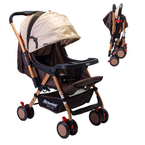 Carriola Reversible Para Bebé D'bebé Bm Ligera Y Reclinable Beige