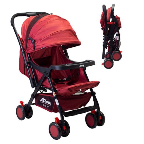 Carriola Reversible Para Bebé D'bebé Bm Ligera Y Reclinable Rojo