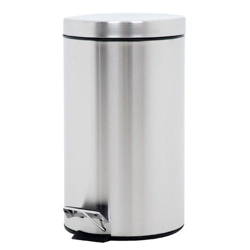 Bote de basura metalico acero inox con pedal cocina 12l