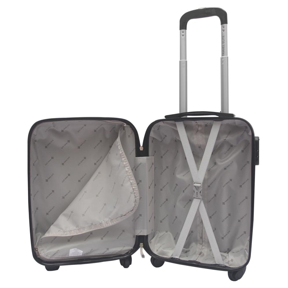 Maleta de Mano 16 Pulgadas 4 Ruedas Rigida Plata Horizontal
