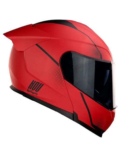 Casco Abatible De Moto Kov Litio Zurf Rojo Mate Dot
