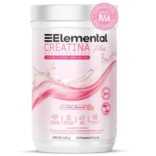Creatina Plus Rosa Monohidratada Suplemento en Polvo Envase de 500 g