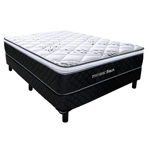 Set de Colchón y Box Queen Size Restonic Black