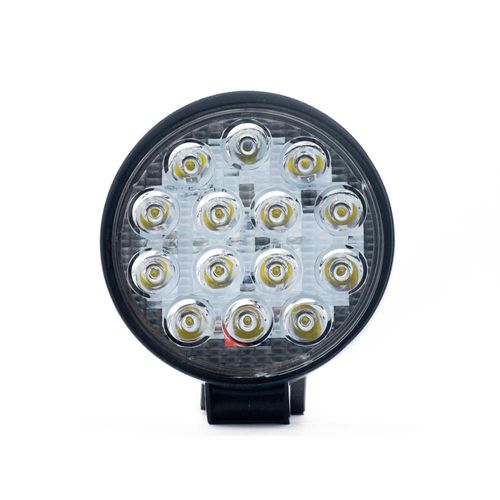 Faro LED Slim IRON LED Redondo 14 LEDs 42W 12V/24V Luz Blanca Auxiliar Niebla para Moto Auto Camioneta Jeep 4x4 Coche Universal