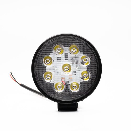 Faro LED Slim IRON LED Redondo 9 LEDs 27W 12V/24V Luz Blanca Auxiliar Niebla para Auto Camioneta Jeep 4x4 Universal