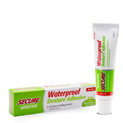 Adhesivo para dentaduras seguro y sensible impermeable 40 ml