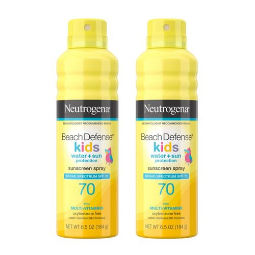 Protector solar en aerosol Neutrogena Beach Defense Kids SPF 70 192 mlX2