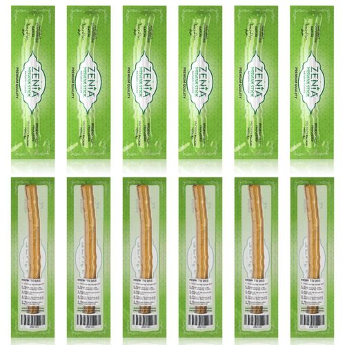Cepillo de dientes Miswak Zenia Sewak con sabor natural paquete de 12