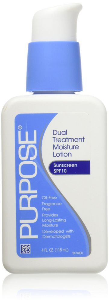 Loción hidratante PURPOSE Dual Treatment SPF 10 120 ml (paquete de 4)