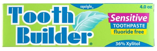 La pasta de dientes Squigle Tooth Builder sin SLS de 120 ml detiene la sensibilidad