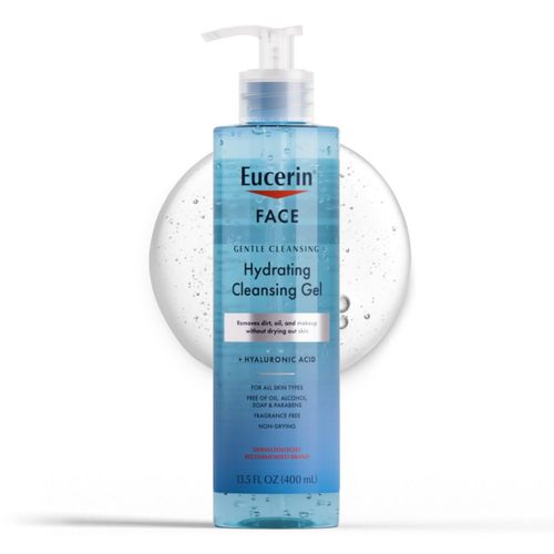 Gel limpiador facial Eucerin Suave Hidratante 400 ml con ácido