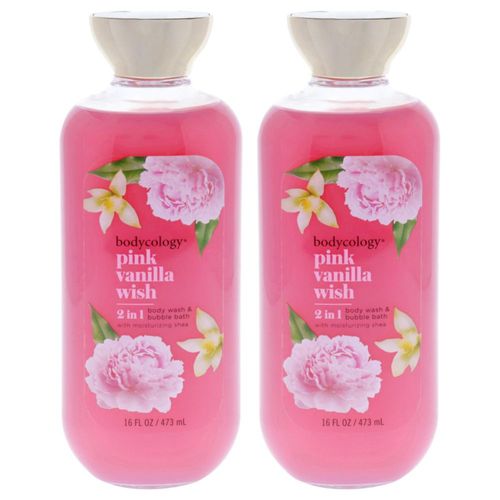 Gel de baño y baño de burbujas Bodycology Pink Vanilla Wish 480 ml
