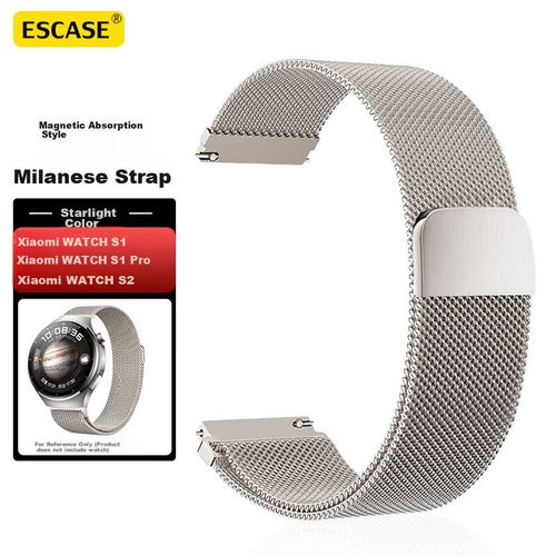 Correa para reloj ESCASE Milanesa Acero Inoxidable Plateado