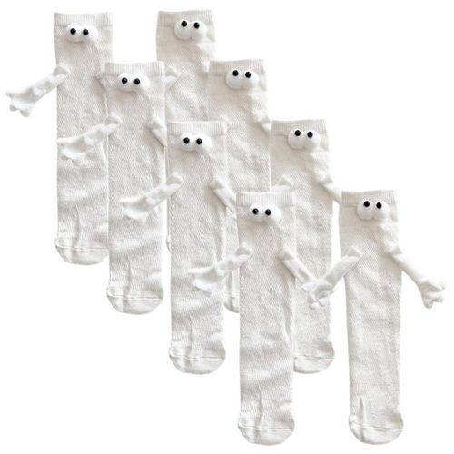Calcetas Largas de Ojos y Manitas MXGXW-004 MagSoxWhite Calcetas Largas 3D