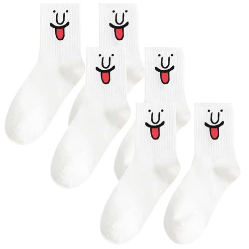 Calcetas de Emoticones  MXMJW-003 EmojiWhite Calcetines con estilo