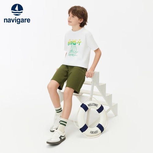 Playera Navigare Nvg-Y Blanca Para Niño